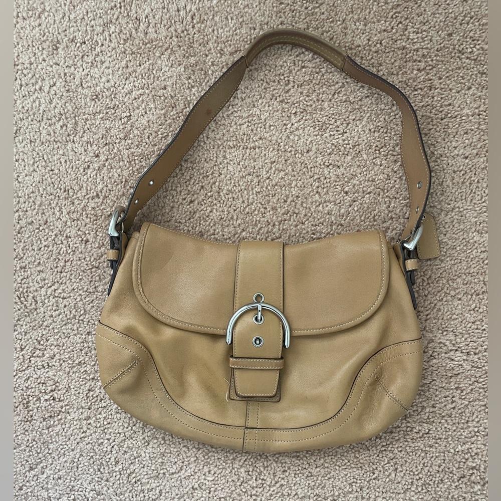 Tan Vintage Coach SoHo Buckle 9248